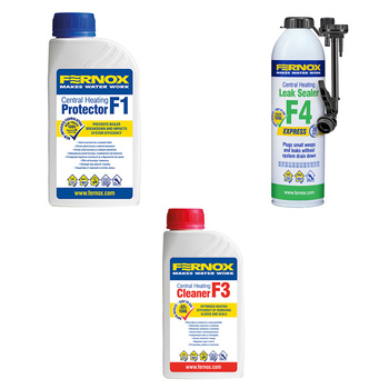 Bandloo Set Fernox F3+F1+F4 – Set zur Reinigung, zum Schutz von Heizungen