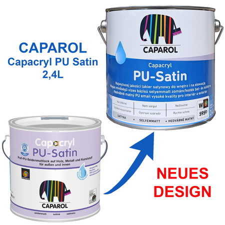 CAPAROL Capacryl PU Satin PU-Acryllack Seidenmatt 2,4L Weiß