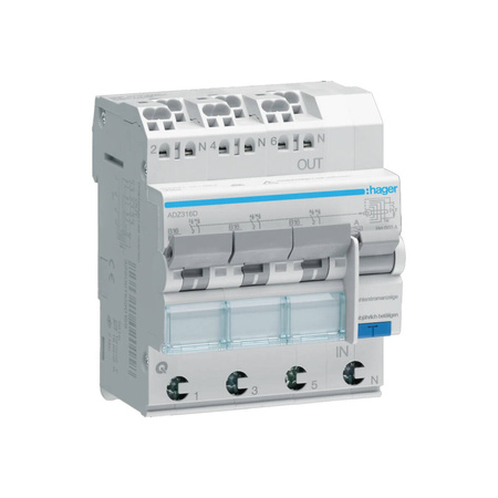 Hager ADZ316D FI/LS-Schalter RCBO 16A