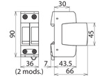 DEHNguard modular DG M TT 2P 275 952110 DEHN Schutzlösungen Überspannungsschutz 