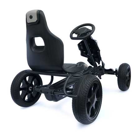 Tret-Gokart Scout grau – für Kinder 5–12 J., EVA-Räder, Handbremse