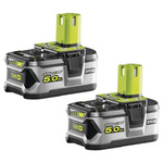 Set 2x RYOBI ONE+ RB18L50 18V 5.0Ah – Akku mit langer Laufzeit & Leistung