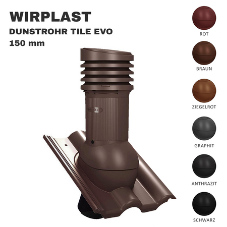 Dunstrohr TILE EVO DN 150 Braas Frankfurter Dachziegel