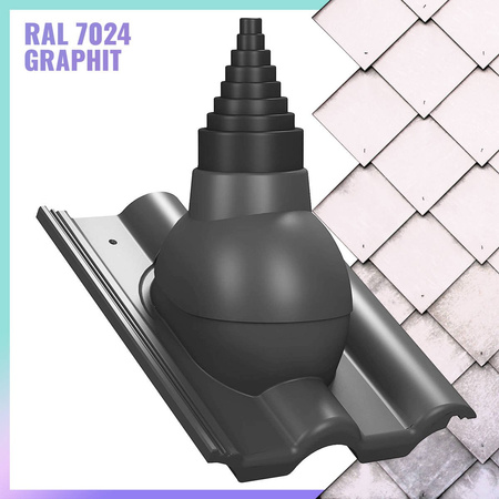 Antenadurchführung P1806 Braas - Taunus RAL 7024 Graphit