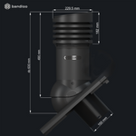 BANDLOO Lüftungsset DN125 – Ruroflex KLIK + Kondensatabscheider 125 mm Anthrazit
