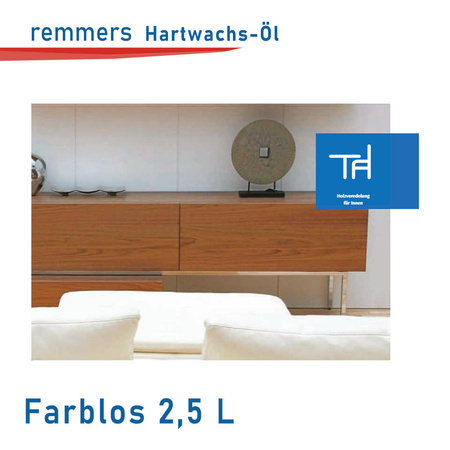 Remmers Hartwachs-Öl - natürliche Ölbasis für Holz im Innern Farblos - 2,5 L