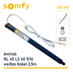 Somfy NL40 LS 40 9/16 VVF Kabel 2,5m Rollladen Minirollläden Zubehör Inklusive