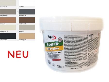 SOPRO FUGENEPOXI PLUS FEP Epoxi Epoxidharz Fugenmörtel 2 KG Transluzent