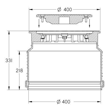 Karmat Schachtdeckel Schachtabdeckung Kanaldeckel Polypropylen Teleskop PS400
