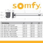 Somfy Rohrmotor Universalantrieb für Welle SW 60 LT 50 Mariner 40/17 NHK (CSI)
