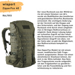WISPORT RUCKSACK ZIPPER FOX cordura RAL-7013 Olive Drab
