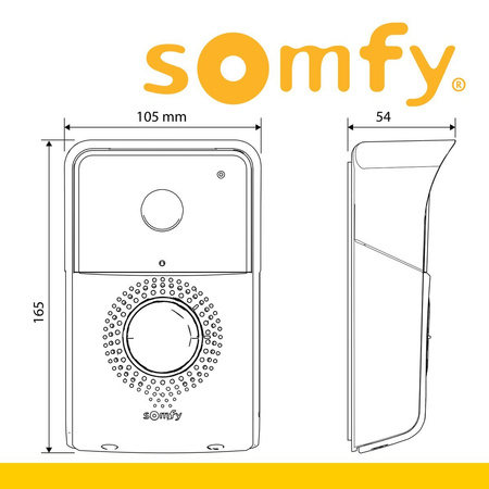 Somfy Innenstation V500 Mit Steckernetzteil, Display für Gegensprechanlage RTS