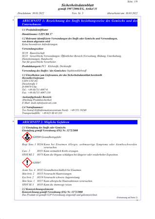 UZIN RK 37 1K PUR Injektionsklebstoff 1 Stück 250g