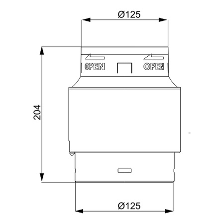 BANDLOO Lüftungsset DN125 – Ruroflex KLIK + Kondensatabscheider 125 mm, graphit