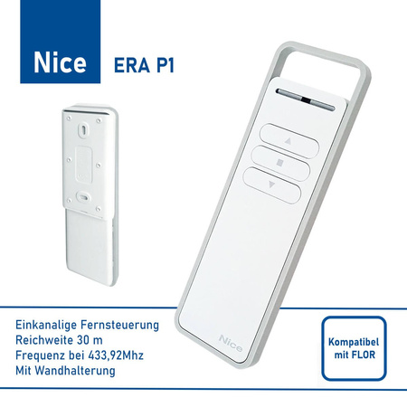 NICE ERA P1 Einkanalige Fernsteuerung Reichweite 30 m Erreichen 433,92Mhz - FLOR