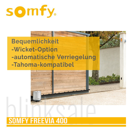 Outlet Somfy FREEVIA 400 Schiebetorantrieb Set mit Zubehör einfache Installation