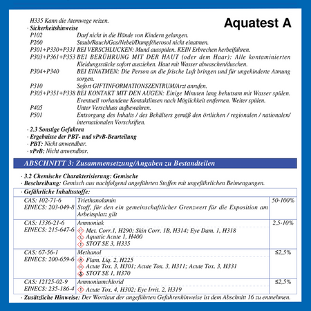 BWT AQUATEST Test zur Bestimmung der Wasserhärte Prüfset Härteprüf Set