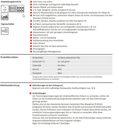 Remmers Gartenholz-Öl eco 5 L Terassen-Öl - Douglasien
