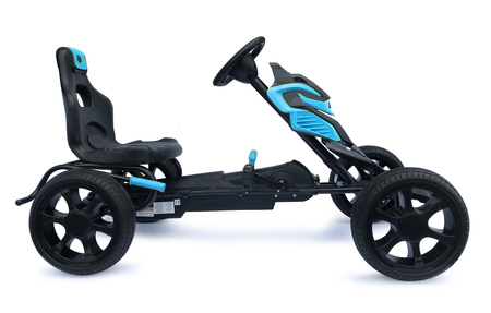 Großer Gokart mit Pedalen Schaumreifen - Hellblau