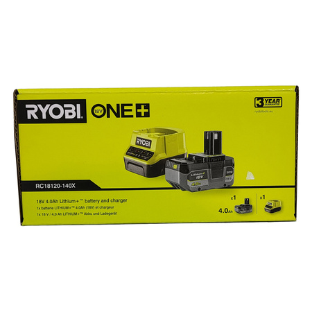Ryobi RC18120-140X  18 V ONE+™ Akku-Set 4,0 Ah + Ladegerät