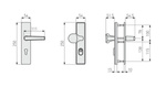 ABUS Wohnungstürschutzbeschlag mit quadratischem Zylinderschutz KLZS714 F3 08426