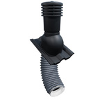 Set Eurovent VENTOS X PLUS 150 mm Schwarz RAL 9005 + FLEXOS X PLUS 60 cm Grau