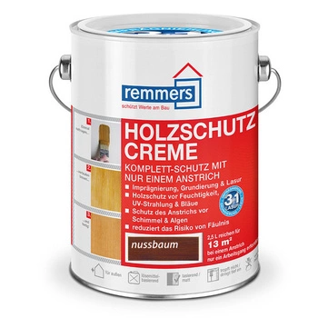 Remmers Holzschutz-Creme 0,75 L – Nussbaum, natürlicher Holzlook