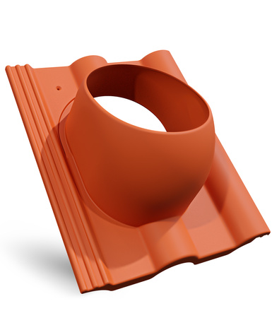 Bandloo VENTOS X – PLUS R Ziegelrot 150 mm – Dachentlüfter für Betonziegel
