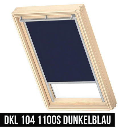 OUTLET VELUX DKL 104 1100S Verdunkelungsrollo 55x98 Silberne Seitenschienen 