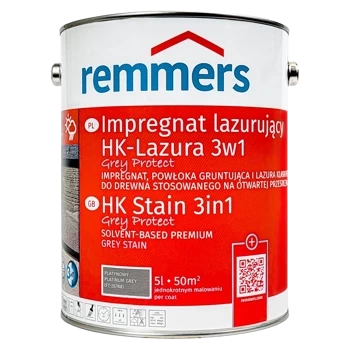 Remmers HK-Lasur Grey Protect 5 L Platingrau – 3in1 Holzschutzmittel