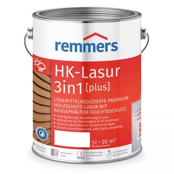 REMMERS HK-LASUR 3in1 PLUS Holzschutzlasur außen 5 L – Silber-Grau