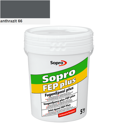 SOPRO FUGENEPOXI PLUS FEP Epoxi Epoxidharz Fugenmörtel 5 KG Anthrazit