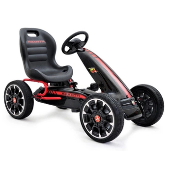 Große Gokart Abarth Lizenz 3-9 Jahre Schwarz und Rot