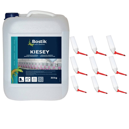 Set BOSTIK KIESEY 30 KG Horizontalsperre Horizontalstopp + 9 Dosierkartu