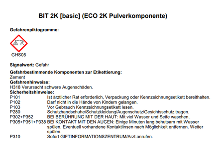 Remmers BIT Eco 2K Basic  Bitumen Keller Abdichtung Bitumendickbeschichtung 30 L