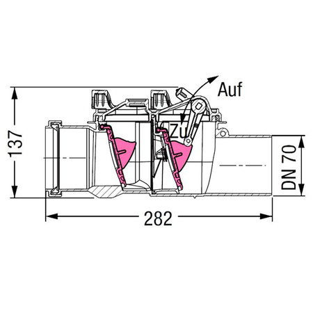 Kessel Staufix DN70 Rückstauverschluss 73070 Rückstauklappe Doppelt