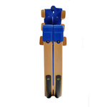 Rodel Holz Schlitten Winter Holzschlitten Klapprodel Klappschlitten TÜV/GS Blau 100 cm