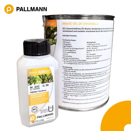 PALLMANN MAGIC OIL 2K ORIGINAL 1 Liter A/B Lösemittelfreies Parkettöl