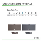 Gartenkiste Boxe Rato Plus Anthrazit Kunststoff mit Deckel 2 Farben 290 L NEU