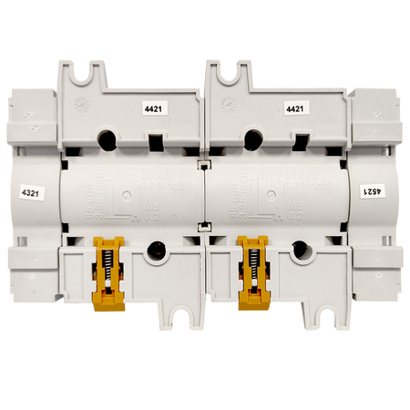 OUTLET Hager HIM406 Lastumschalter für Hutschiene Montageplatte 4 polig 63A