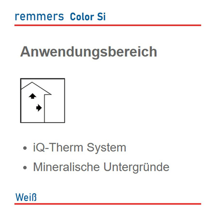 Color Si Silikat-Innenwandfarbe im iQ-Therm-System Waschbeständige Weiß 5 L NEU