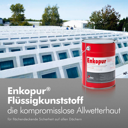 Enkopur Flüssigkunststoff Silbergrau 12,5kg + Polyflexvlies 9m