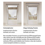 outlet Velux Insektenschutzrollo / Fliegengitter für Dachfenster  940x550