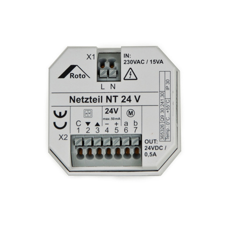 Roto 365326 Netzteil ZEL STG NT24V - Transformator 230V auf 24V 0,5A