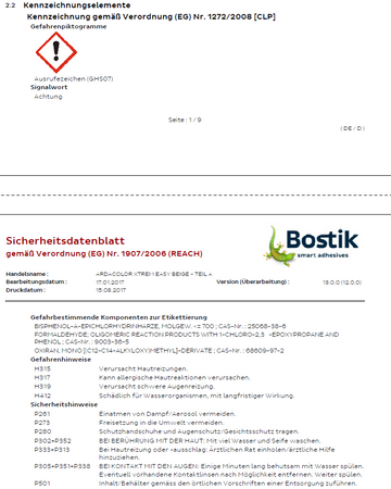 BOSTIK ARDACOLOR XTREM EASY Epoxidharz Fugenmasse 5 KG antrazit