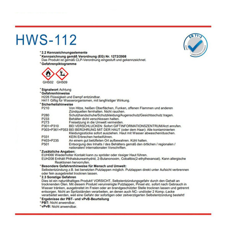 HWS-112 Hartwachs Siegel Farblos 5L 20L