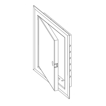 DM100z  Wartungstür Wartung Reinigungsklappe Wartungsöffnung  Stahlblech Metalltür 40x50 z zam.
