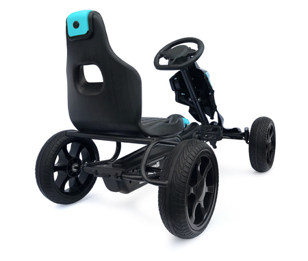 Großer Gokart mit Pedalen Schaumreifen - Hellblau
