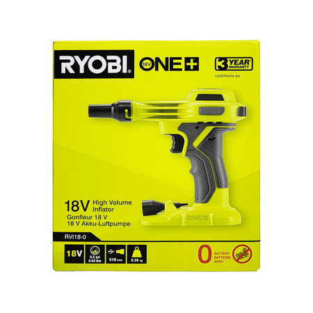 Ryobi RVI18-0   Akku-Kompressor/Inflator 18 V ONE+ für Matratze (ohne Akku)