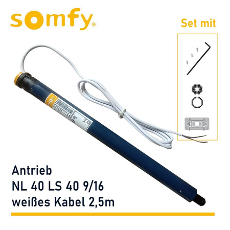 Somfy NL40 LS 40 9/16 VVF Kabel 2,5m Rollladen Minirollläden Zubehör Inklusive